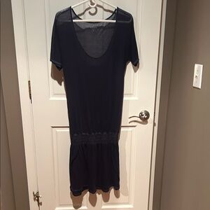 Athleta Navy Short Sleeve bathing suit coverup